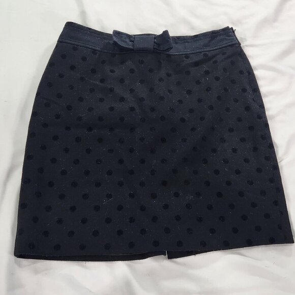 LOFT Dresses & Skirts - Loft black skirt with polka dots 8R      Lot A